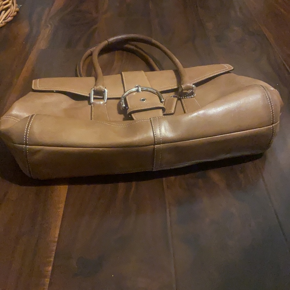 Coach camel signature satchel shoulder bag - Picture 10 of 16